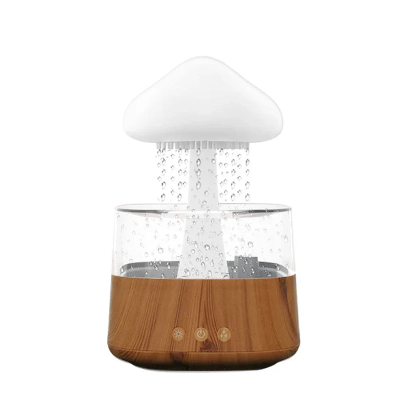 Cloud Rain Diffuser: Ultrasonic Aromatherapy Humidifier with Colorful Lamp