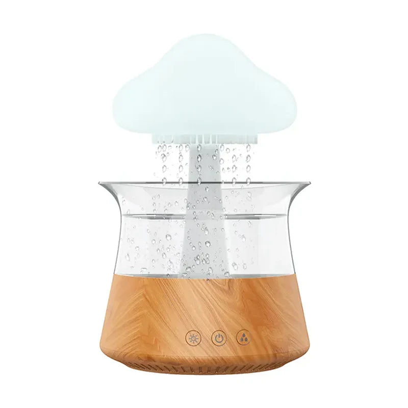 Cloud Rain Diffuser: Ultrasonic Aromatherapy Humidifier with Colorful Lamp