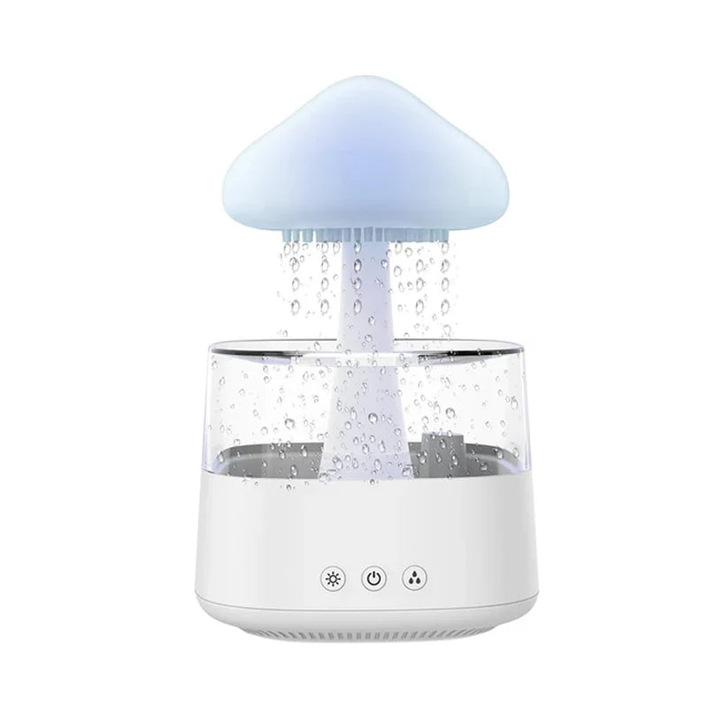 Cloud Rain Diffuser: Ultrasonic Aromatherapy Humidifier with Colorful Lamp